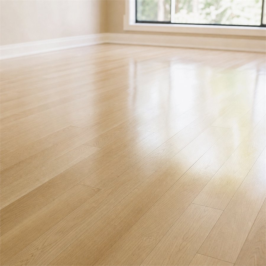 Polished floor with daylight reflection